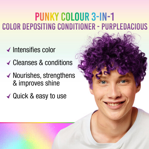 Ty Punky Colour 3 σε 1 Καθαριστικό & Conditioner Μαλλιών, 8.5 fl oz. (Purpledacious) 1