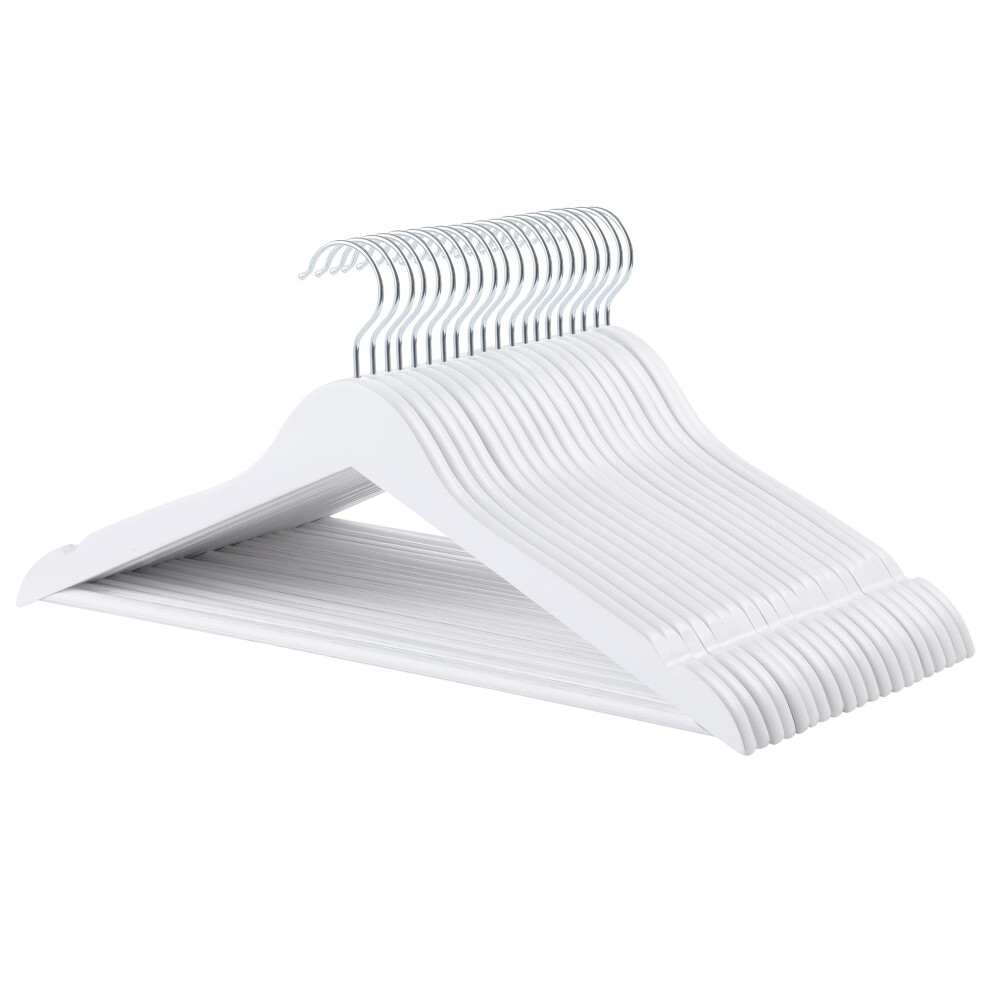 Cintres En Bois Pour Costumes Amazon Basics - Blanc, Lot De 20-image