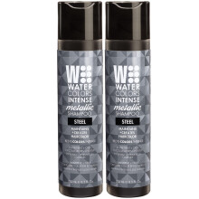 Watercolors Intense Metallic Color Depositing Shampoo Semi Permanent Hair Color 85 oz STEEL 2 PACK
