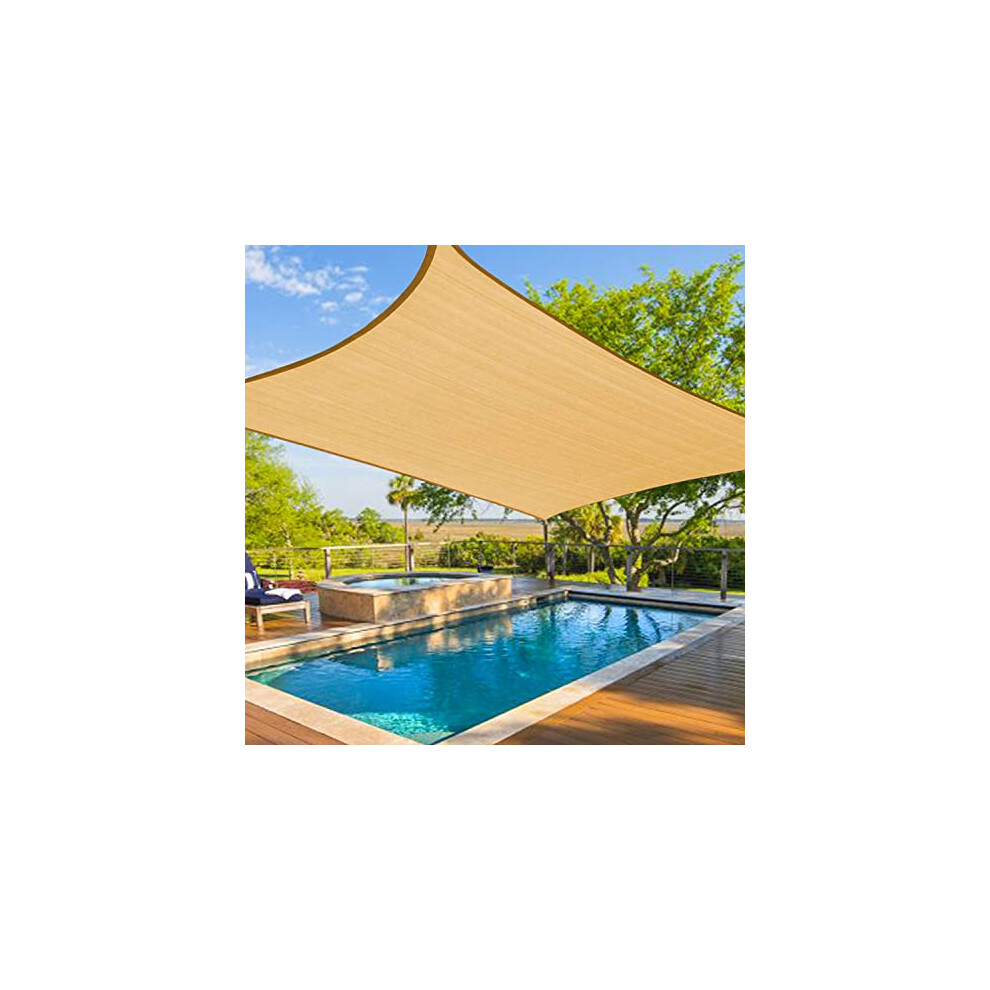 Amagenix Sun Shade Sails Canopy Sand Rectangle Outdoor Shade Canopy 1