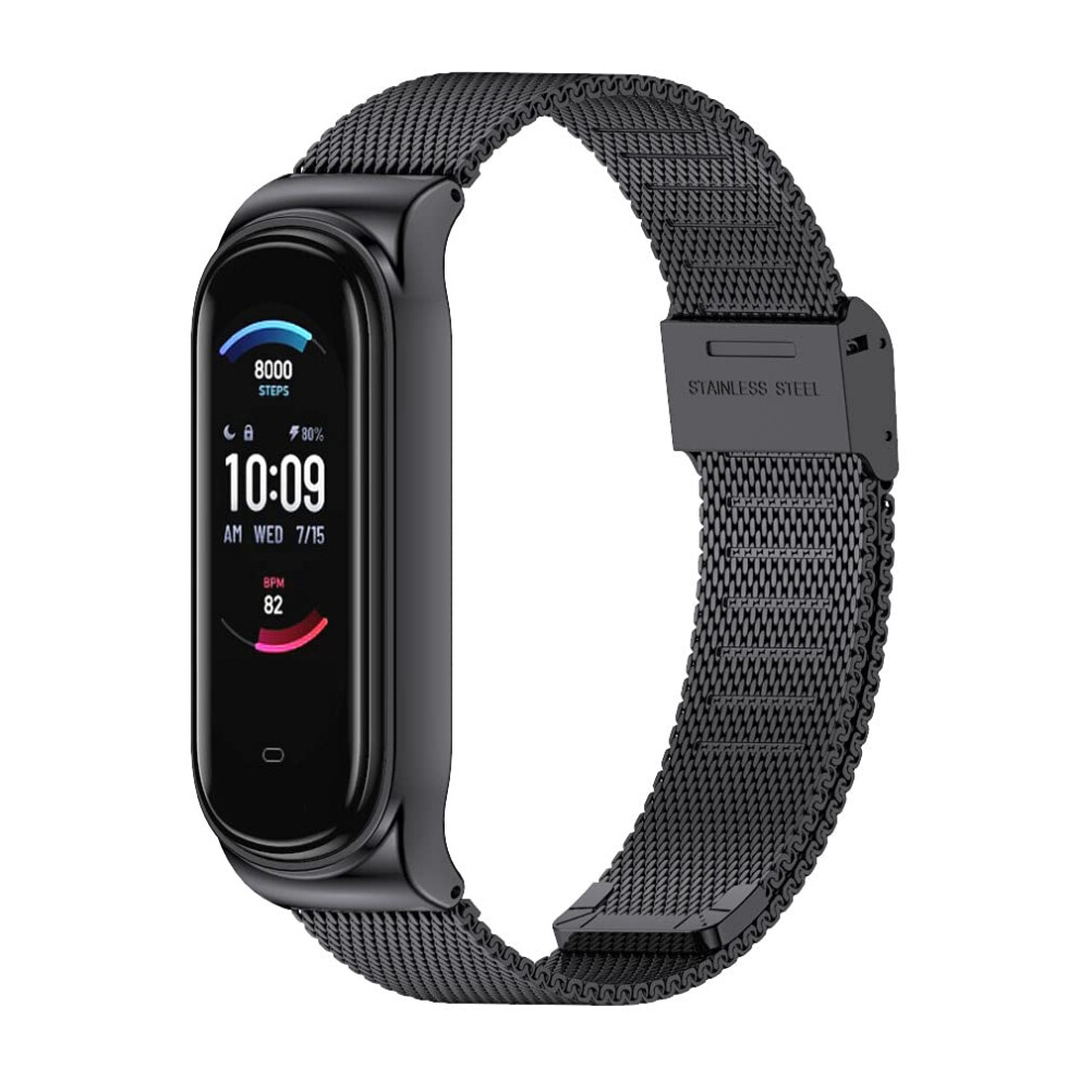 Mijobs Strap For Amazfit Band 5 Metal Replacement Strap Wristband Watc Not,Specified 6941518322212