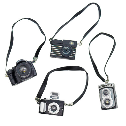 4 Τμχ Μινιατούρα Κάμερα 1:4 Κλίμακα Mini SLR Κάμερα Διακοσμητικό Μοντέλο
