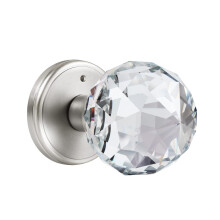 CLCTK Kristallglas Drrknoppar Interir Premium badrumsrumsdrrknoppar med ls Satin Nickel Drrknoppar