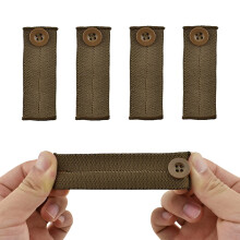 Hahiyo Elastic Waist Extenders Cloth Adjustable Button Buckle Not Press and Irritate Skin Laid Flat Flexible Easy to Hide for Waistband Pregnant Cloth