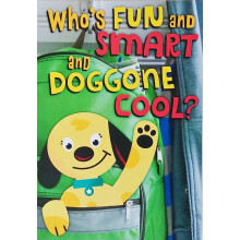 Wenskaart Wie is leuk en slim en verdomd cool - Terug naar school voor kind - Veel plezier