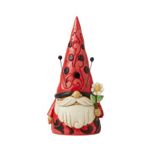 Enesco Jim Shore Heartwood Creek Ladybug Gnome Figurine 65 Inches Multicolor