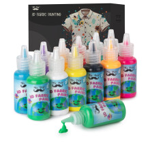 Mr. Pen- 3D-stofverfset 12 kleuren 0,67 oz 3D-verf voor stof