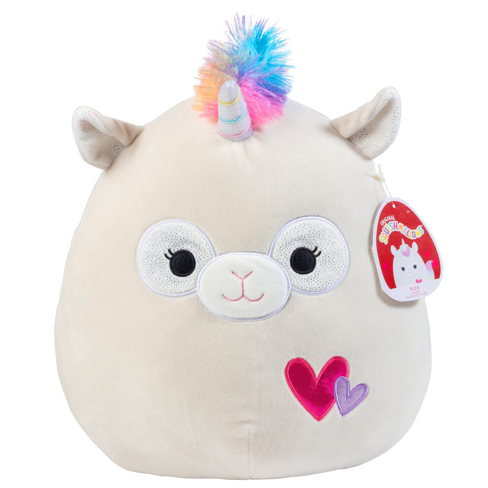 Squishmallows Original 12-Inch Kate The Rainbow Llamacorn - Official Jazwares Plush - Collectible Soft & Squishy Unicorn Stuffed Animal Toy