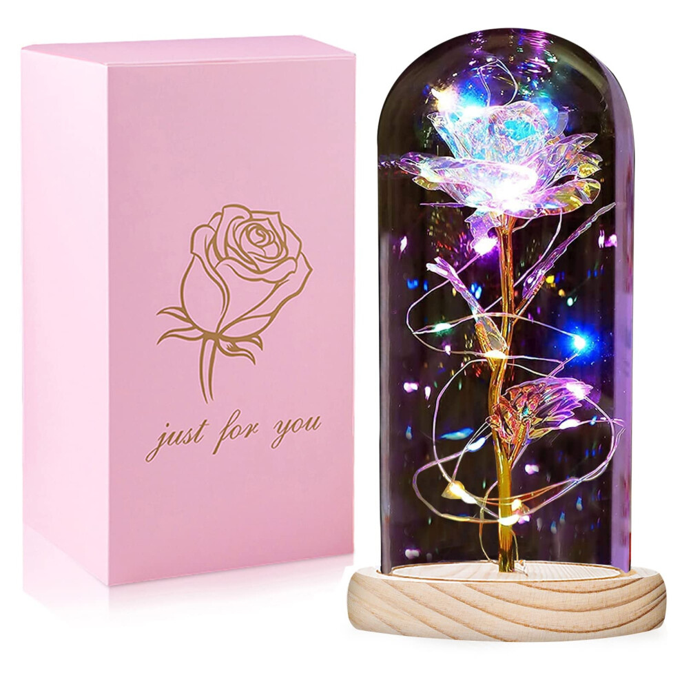 Mothers Day Rose Gifts for Mom,Birthday Gifts for Women,Flowers Rose Gifts For Women,Mother Day Mom Gifts From Daughter Son Husband,Rainbow Galaxy Gl-image-OPC-PFFRMCF-NEW