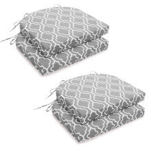 Conjunto de 4 Almofadas para Cadeiras Exteriores HARBOREST - Almofadas Impermeáveis para Móveis de Jardim - 17"x16"