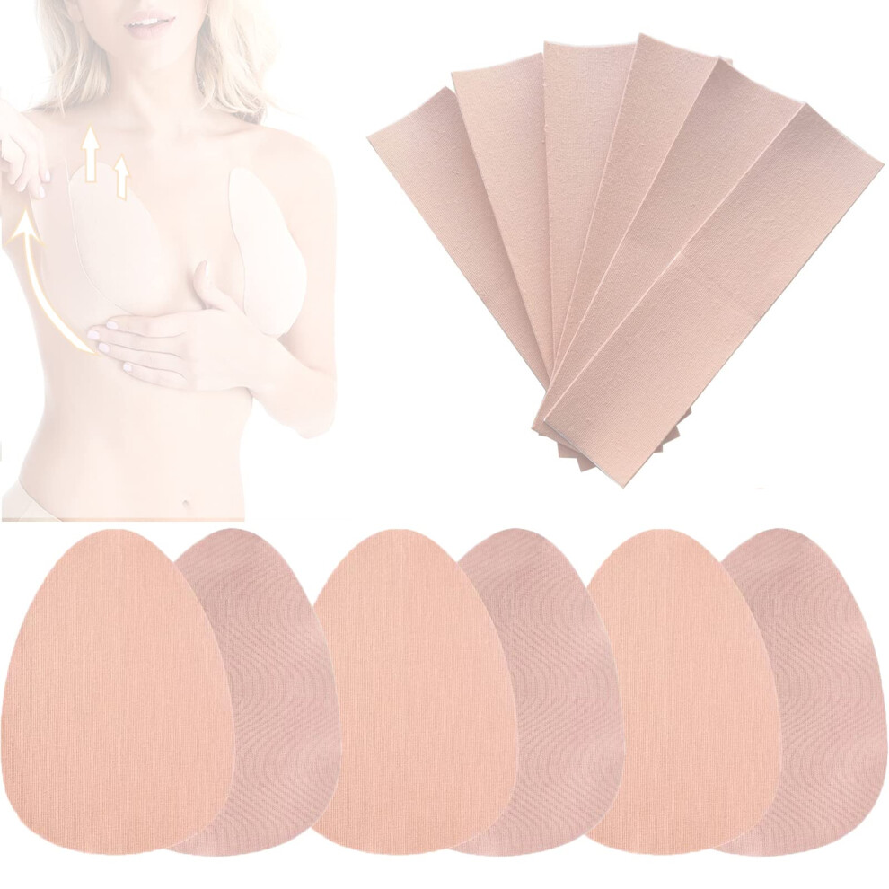 Breast Lift Tape for Large Breasts Waterproof 3 Pairs Invisible Sticky