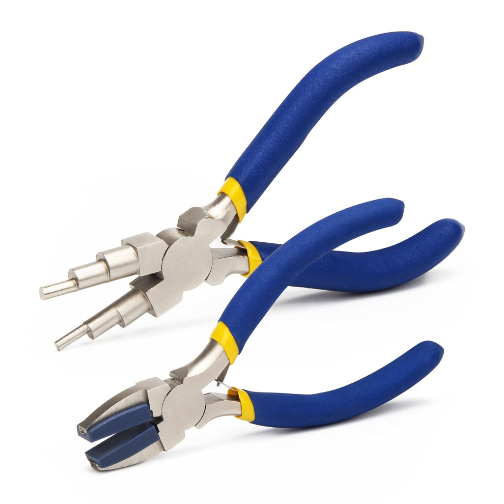 Jewelry Making Nylon Pliers Sets  AngleKai 6 IN 1 Jewelry Bail Making Pliers and Nylon Jaw Flat Nose Pliers Loop Pliers for Jewe