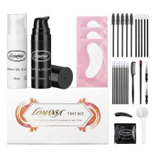 Lomansa Black Sylehash Color Kit Instant Fuller Lash and Brow Coloring Kit Diy Hair Dying for Salon Home Use 15ml
