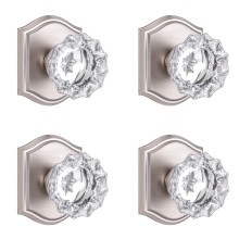 CLCTK 4 Pack Glas Dummy D?r Knop Enkel Side Dummy D?r Knop S?t B?rstet Nikkel