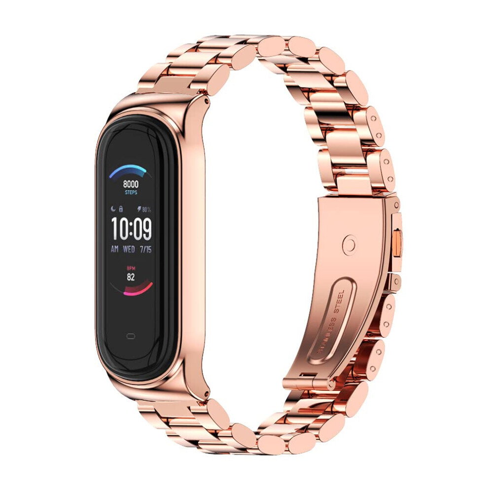 Mijobs Strap For Amazfit Band 5 Metal Replacement Strap Wristband Watc Not,Specified 6941518322366