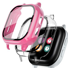 Kuaguozhe [2-pak kompatybilny z Gizmo Watch 2 Osłona ekranu Szkło hartowane Przezroczysty + Różowy
