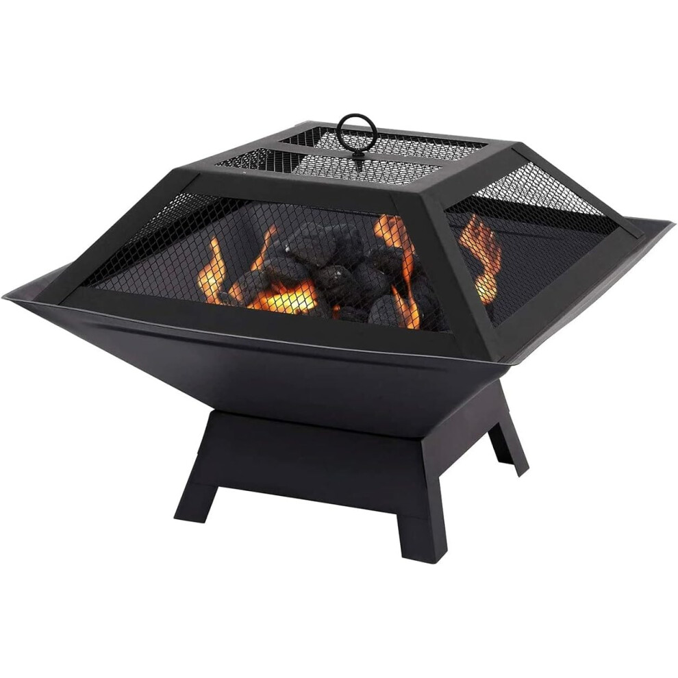 Hortus Metal Square Firepit BBQ