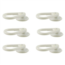 Extensores de cuello Eoutstanding de 6 piezas, de goma suave, que expanden los botones de la corbata superior, 10 mm, color blanco