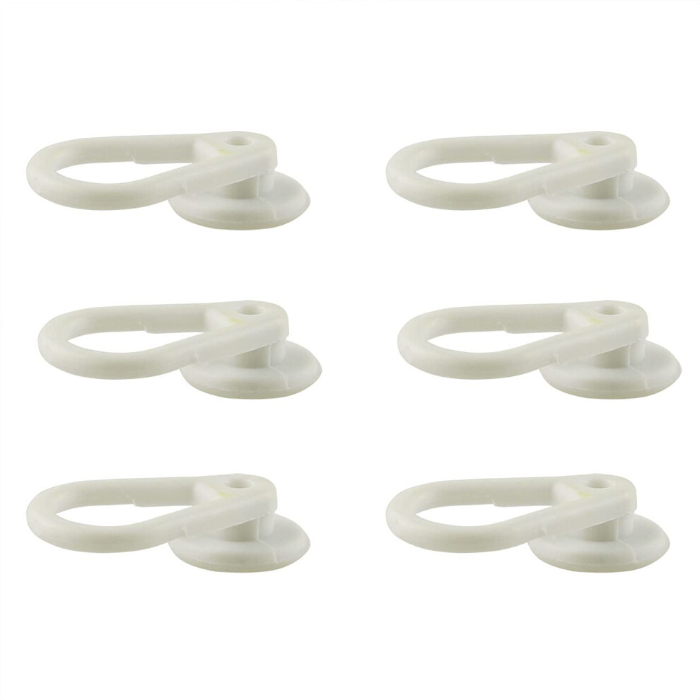 Extensores De Cuello Eoutstanding De 6 Piezas, De Goma Suave, Que Expanden Los Botones De La Corbata Superior, 10 Mm, Color Blanco-image