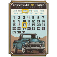 Chevrolet kamionnaptr  Vintage dombornyomott fm Chevy felirat mgnesekkel garzsbolthoz vagy Man Cave Blue