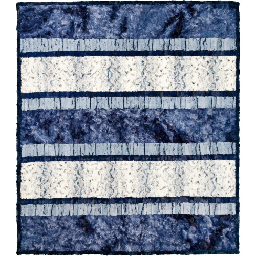 Shannon FABRICS Minky Crazy 8 True Blue Cuddle Kit Quilt Kit