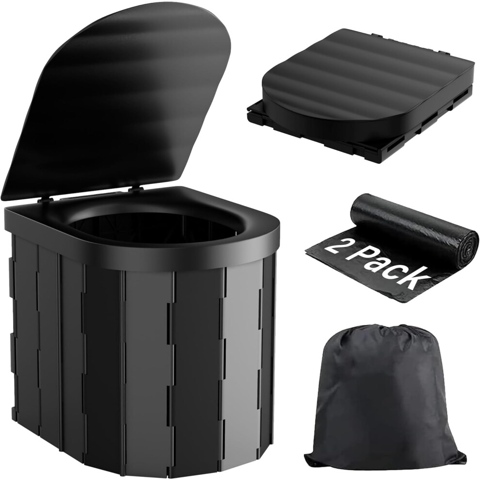 Foldable Toilet Compact Portable Toilet Potty Loo Seat Travel Camping Bucket