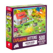 Exploding Kittens 500 Τεμαχίων Παζλ - Housing Boom, Παζλ για Ενήλικες, Παζλ Γάτας, Τέχνη
