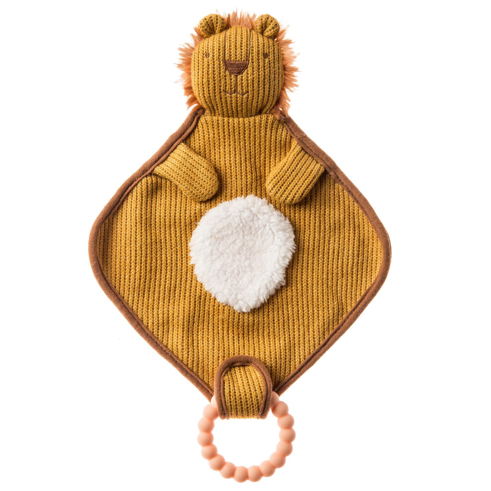 Knitted Nursery Lovey With Silicone Teether 10-Inches Lion Mary Meyer
