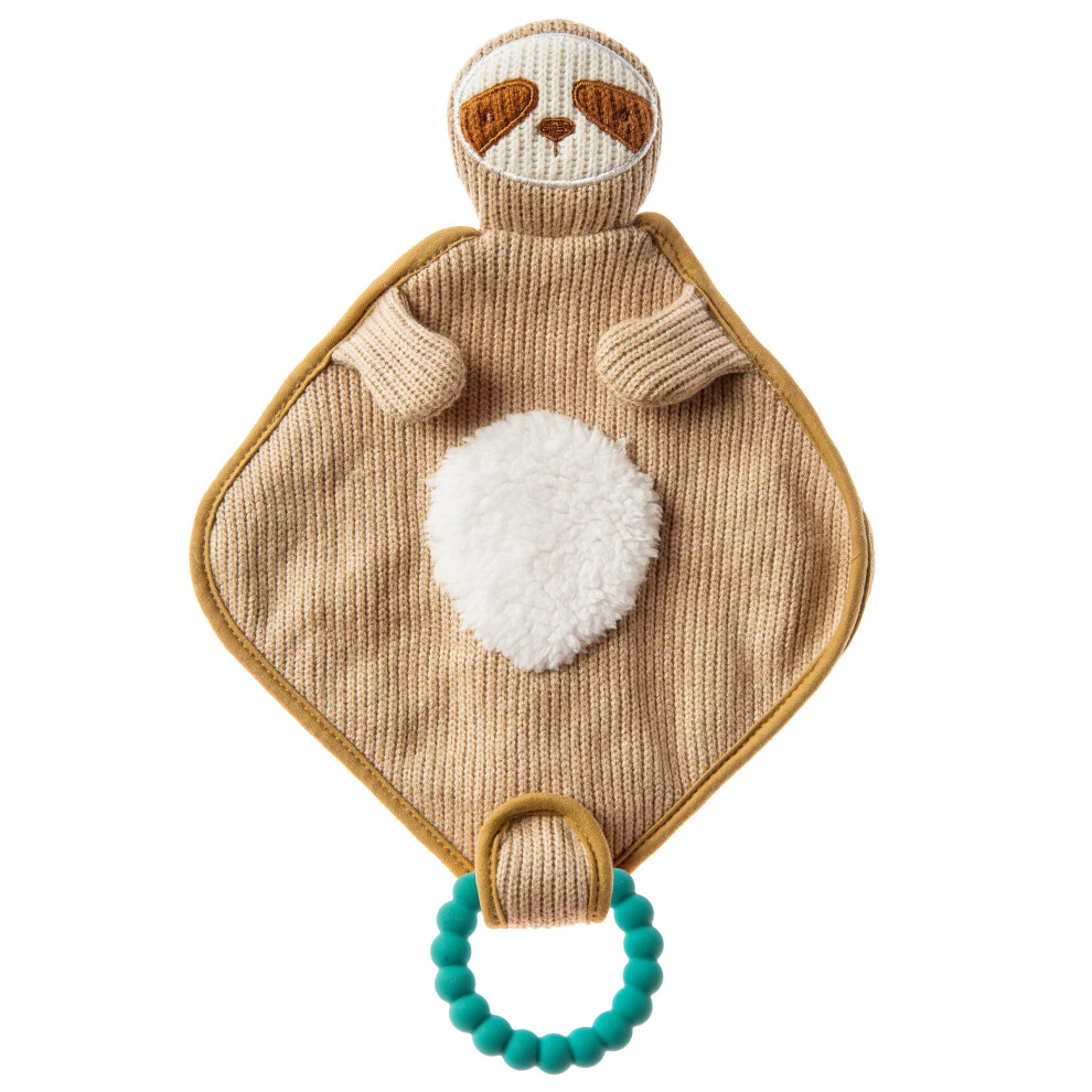 Knitted Nursery Lovey With Silicone Teether 10-Inches Sloth Mary Meyer