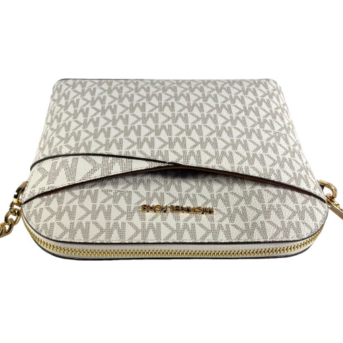 Michael Kors Michael Kors Jet Set Medium Crossbody Leren Handtas (Vanille) 2