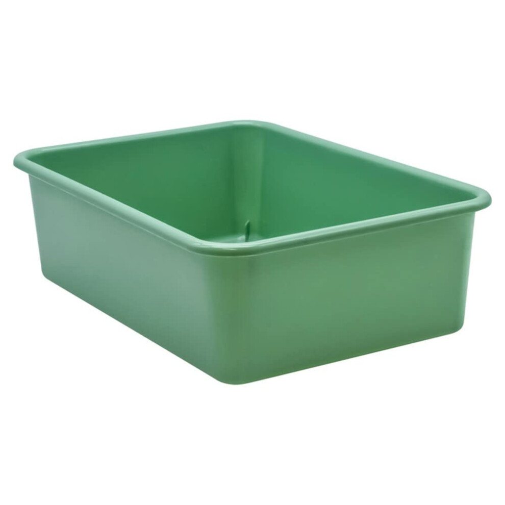 Ressources cr      es par l'enseignant Grand bac de rangement en plastique vert eucalyptus