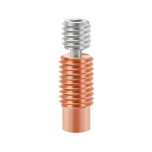 HoCenWay Hochtemperatur-Bimetall-Kupfer-Titan-Heatbreak, kompatibel mit V6 Hotend Prusa i3 MK3 MK3S Volcano Hot End 3D-Drucker (Version mit Gewinde)