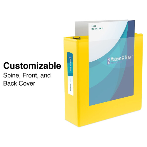 Staples Staples Πρότυπος Δεσμίδας 1 3-Ring View Binder, Κίτρινος 2
