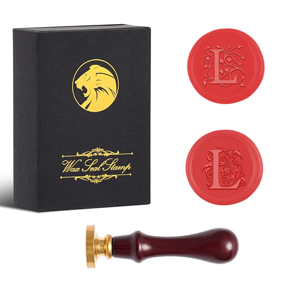 iTERYOU 2Pcs Letter L Wax Seal Stamp with Gift Box  A to Z Series Wax
