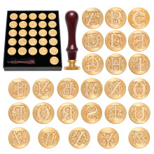 iTERYOU 2Pcs Letter R Wax Seal Stamp with Gift Box A to Z Series Wax Stamp Letter R Wax Seal Stamp Kit for Thanksgiving