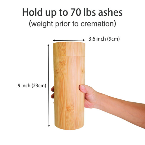 70lbs Μεσαίος Σα scattering Urn Tube για Ανθρώπινες Τέφρες, 9X3.6 ECO & Βιοδιασπαστός Φιλικός 1