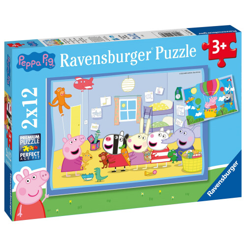 Ravensburger Puzzles 2 x 12 pièces : Les aventures de Peppa Pig 1