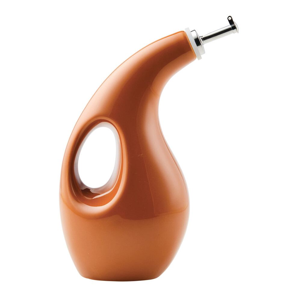 Rachael Ray 48466 Bouteille distributrice d'huile et de vinaigre en c   ramique EVOO avec bec verseur 24 onces Orange citrouille