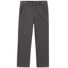 IZOD boys School Uniform Flat Front Twill Pants Khakis gray 14 Husky