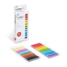 KINGART 175-24 Zachte krijtpastels 24 verschillende kleuren Vierkante houtskool Tekenmedia voor alle kunstenaars