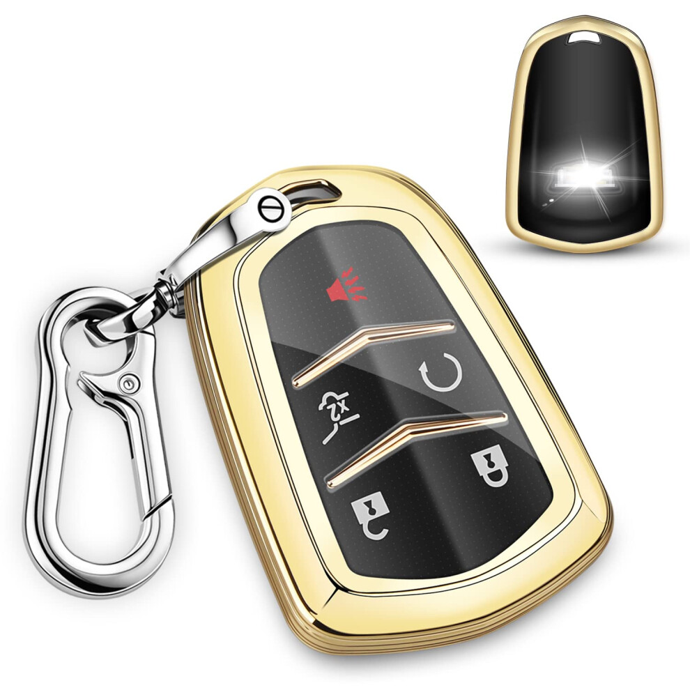 Qbuc For Cadillac Key Fob Cover Soft Tpu 360 Degree Car Key Case Prote 721618974681