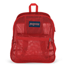 JanSport Mesh Pack - Genomskinlig Ryggsäck, Röd