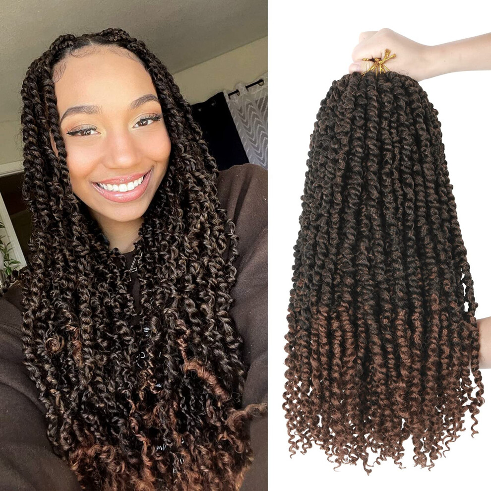 Dubbelbladig Bileaf 8 Packs Passion Twist Crochet Hair 18 Inch Crochet Passion Twist Hair Pretwisted Pre Looped Passion Twist Crochet Braids Passion Twi