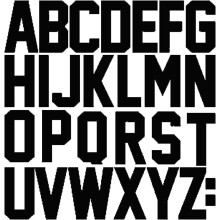 QIUKUI 4set 2 Pol. Letras em Vinil Transferíveis para T-Shirt, Roupa e Bolsa (Preto)