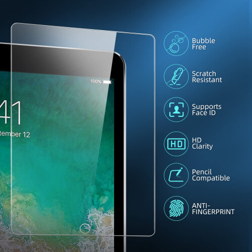 NEW'C 2 Pack projetado para iPad de 9,7 polegadas (2018/2017 6 / 5 gerao) iPad Air 1 iPad Air 2 iPad Pro Protetor de tela de 9,7 polegadas Vi 1