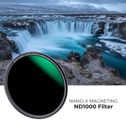 K&F Concept 77mm Magnetic ND1000 Lens Filter (10-Stop Fixed Neutral Density Filter) Magnetic Basic Ring + Filter Cap with 28 Multi-Layer Coa 2