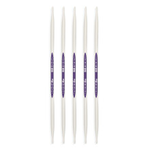 Prym 6"""" Double Point US 6 (4mm) Stricknadeln, Alabasterwei, 5 Stck