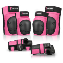 Forzueby Knieschtzer fr Erwachsene/Kinder, Ellenbogenschtzer, Handgelenkschtzer, 6-in-1-Schutzausrstungsset fr Inline-Rollschuhlaufen, Skateboa