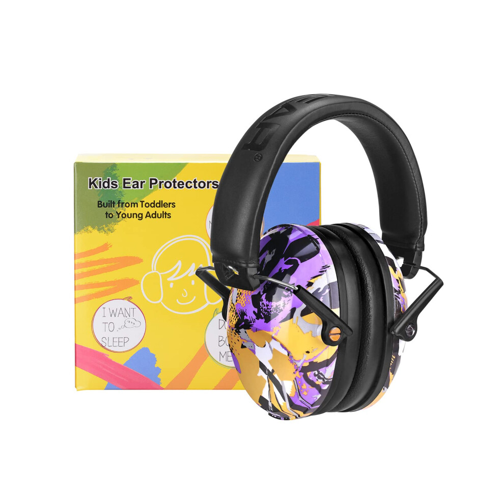 032 Kids Ear Protection, Nrr 25Db Childrens Earmuffs, Adjustable Headband Safety Ear Muffs For Sports Events, Concerts, Airports - Unisex Kids Black Prohear