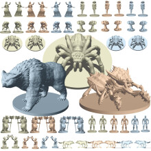 Maison de Bodian Héros Mythiques Édition Forêt/Marais - 90 Pcs en 16 Designs - Set de Figurines pour RPG